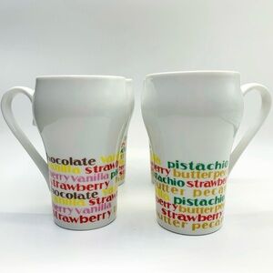 Set of 4 Vintage MCM Toscany Japan Ice Cream Float Mugs